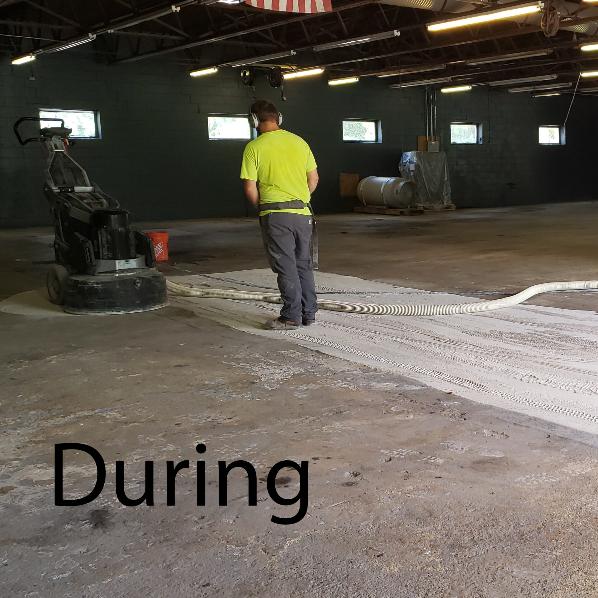 Milford, NH. Garage Surface Prep. During