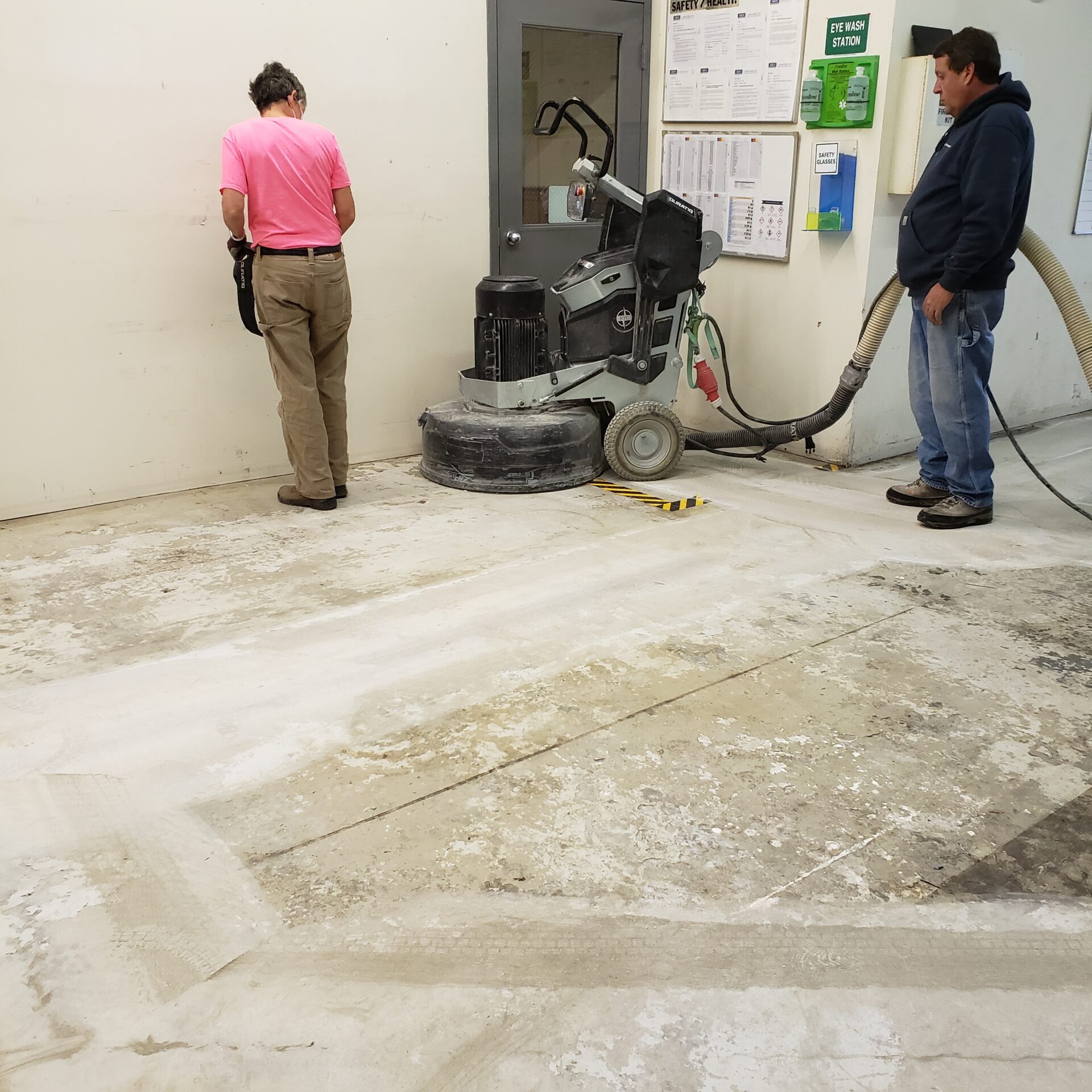 Warehouse surface prep to accommodate coating in Amesbury, MA.